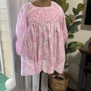 Merlette baby pink mix flowy top